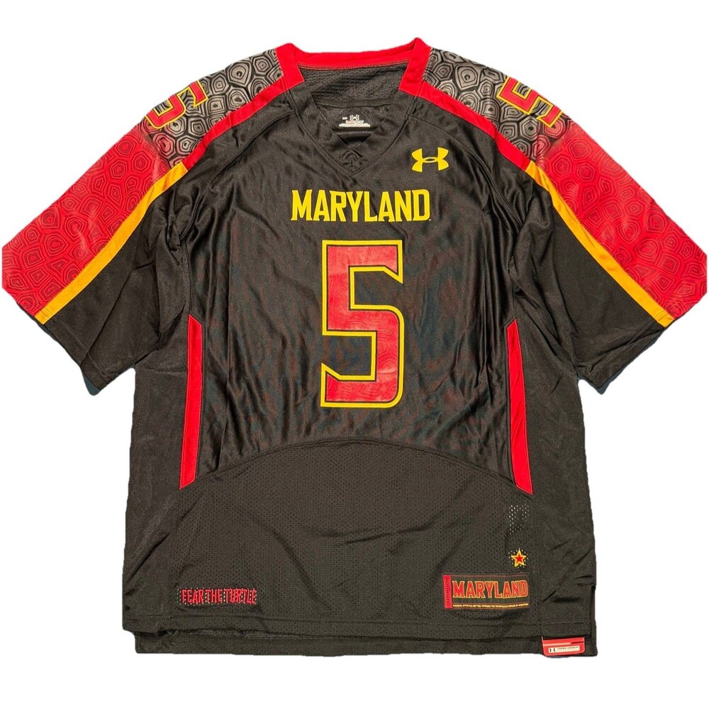 NWT Maryland Terrapins Under Armour Football Jersey #5 RARE Y2K NOS Size Medium